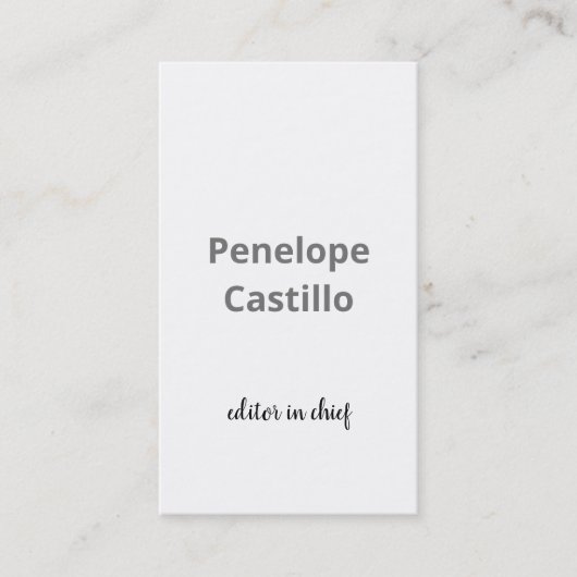 Beruflich Modern Einfach-Stilkalligrafie Visitenkarte (Vorderseite)