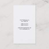 Beruflich Modern einfach, stilvoll Minimalistisch Visitenkarte (Rückseite)