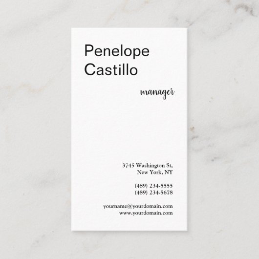 Beruflich Modern einfach, stilvoll Schlicht Visitenkarte (Vorderseite)