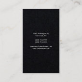 Beruflich Modern, einfach, stilvoll, schwarz braun Visitenkarte (Rückseite)