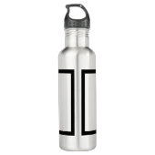 Beruflich Modern, einfach, stilvoll, schwarz und w Edelstahlflasche (Rückseite)