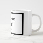 Beruflich Modern, einfach, stilvoll, schwarz und w Jumbo-Tasse (Rechts)