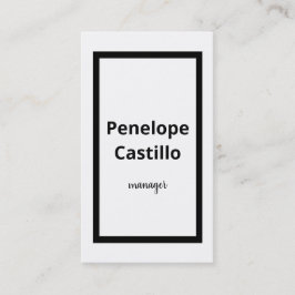 Beruflich Modern, einfach, stilvoll, schwarz und w Visitenkarte