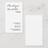 Beruflich Modern, einfach, stilvoll, schwarz und w Visitenkarte (Vorne/Hinten)