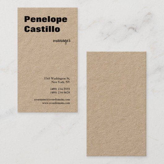 Beruflich Modern einfach, stilvoll Visitenkarte (Vorne/Hinten)