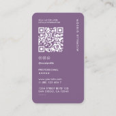 Beruflich Modern einfach und Lila Visitenkarte (Rückseite)