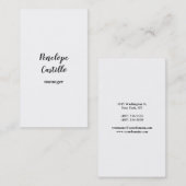 Beruflich Modern, einfach und Schlicht handschrift Visitenkarte (Vorne/Hinten)