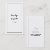 Beruflich Modern, einfach und Schlicht handschrift Visitenkarte (Vorne/Hinten)