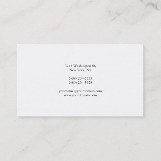 Beruflich Modern, einfach und Schlicht handschrift Visitenkarte (Rückseite)