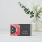 Beruflich-Modern-Einfache Schlichte Logo-Monogramm Visitenkarte (Stehend Vorderseite)