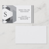 Beruflich-Modern-Einfache Schlichte Logo-Monogramm Visitenkarte (Vorne/Hinten)