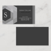 Beruflich-Modern-Einfache Schlichte Logo-Monogramm Visitenkarte (Vorne/Hinten)