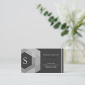 Beruflich-Modern-Einfache Schlichte Logo-Monogramm Visitenkarte (Stehend Vorderseite)