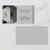 Beruflich-Modern-Einfache Schlichte Logo-Monogramm Visitenkarte (Vorne/Hinten)