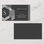 Beruflich-Modern-Einfache Schlichte Logo-Monogramm Visitenkarte (Vorne/Hinten)