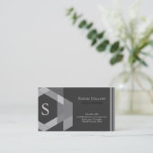 Beruflich-Modern-Einfache Schlichte Logo-Monogramm Visitenkarte (Stehend Vorderseite)