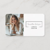 Beruflich modern | Foto mit QR-Code Visitenkarte (Vorderseite)