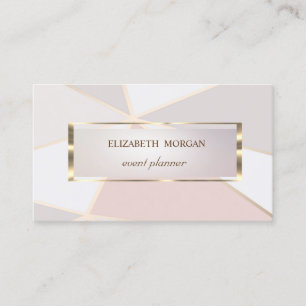 Beruflich, modern geometrisch, Goldrahmen Visitenkarte