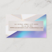 Beruflich, modern geometrisch, rahmenholografisch visitenkarte (Rückseite)