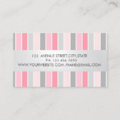 Beruflich modern gestreift visitenkarte (Rückseite)