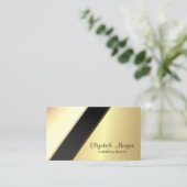 Beruflich Modern Gold Geometric Visitenkarte (Stehend Vorderseite)