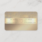 Beruflich Modern Gold Glitzer Yoga Girl Visitenkarte (Rückseite)