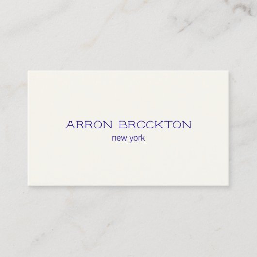Beruflich Modern Ivory White Visitenkarte (Vorderseite)