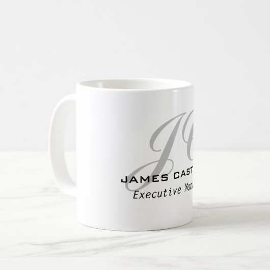 Beruflich-modern-kalligrahy Mit Monogramm Kaffeetasse (Vorderseite Links)