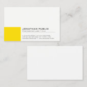 Beruflich Modern kreativ-gelb Schlicht Visitenkarte (Vorne/Hinten)