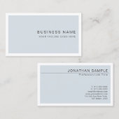 Beruflich Modern kreatives Einfaches Blau Schlicht Visitenkarte (Vorne/Hinten)