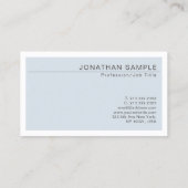 Beruflich Modern kreatives Einfaches Blau Schlicht Visitenkarte (Rückseite)