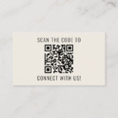 Beruflich-Modern-Logo-Creme für Minimalistischen Q Visitenkarte (Rückseite)