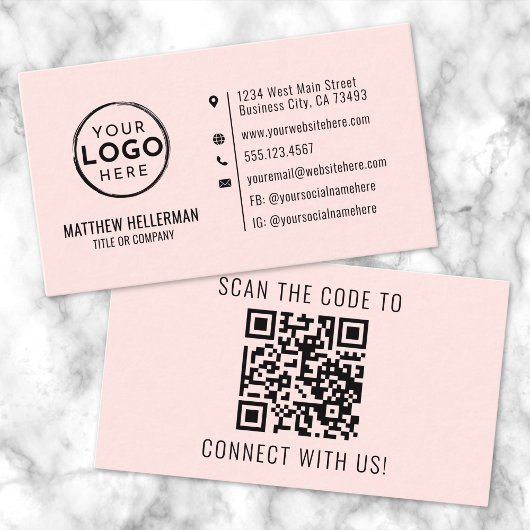 Beruflich-Modern-Logo für Minimalistischen QR-Code Visitenkarte