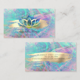 Beruflich Modern Lotus Gold Pinselstriche Stroke O Visitenkarte