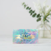Beruflich Modern Lotus Gold Pinselstriche Stroke O Visitenkarte (Stehend Vorderseite)