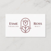 Beruflich Modern Mauve Pink floral Stilvoll Visitenkarte (Vorderseite)