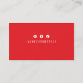 BERUFLICH MODERN minimale hübsche Koralle rosa Visitenkarte (Rückseite)