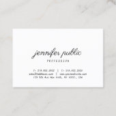 Beruflich-modern-minimalistisch handschriftlich visitenkarte (Rückseite)