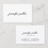 Beruflich-modern-minimalistisch handschriftlich visitenkarte (Vorne/Hinten)