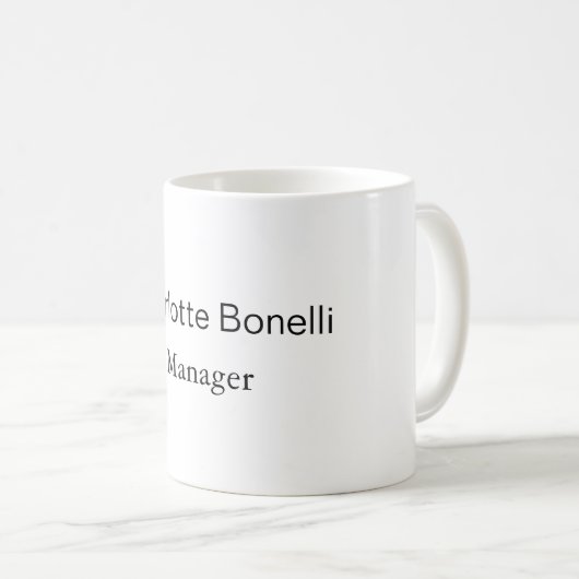 Beruflich modern Minimalistisch Kaffeetasse (VorderseiteRechts)