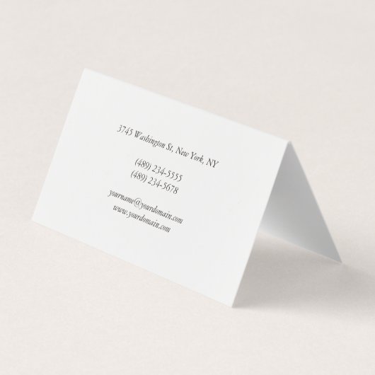 Beruflich modern Minimalistisch Visitenkarten (Rückseite)
