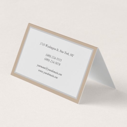 Beruflich modern Minimalistisch Visitenkarten (Rückseite)