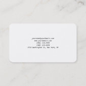 Beruflich modern Mit Monogramm Visitenkarte (Rückseite)