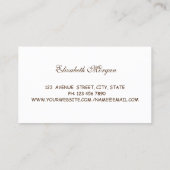 Beruflich,modern,Mixer-Blume,Kochen-Blog Visitenkarte (Rückseite)