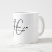Beruflich-Modern-Monogram-Kalligraphie Jumbo-Tasse (Vorderseite Rechts)