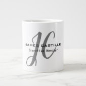 Beruflich-Modern-Monogram-Kalligraphie Jumbo-Tasse (Vorderseite)