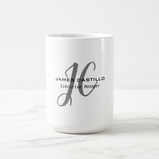 Beruflich-Modern-Monogram-Kalligraphie Kaffeetasse (Mittel)