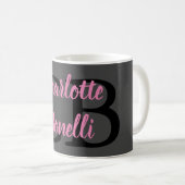 Beruflich Modern-Monogramm-Name Minimalistisch Kaffeetasse (VorderseiteRechts)