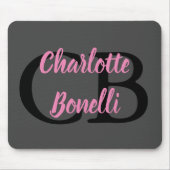 Beruflich Modern-Monogramm-Name Minimalistisch Mousepad (Vorne)