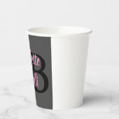 Beruflich Modern-Monogramm-Name Minimalistisch Pappbecher (Links)